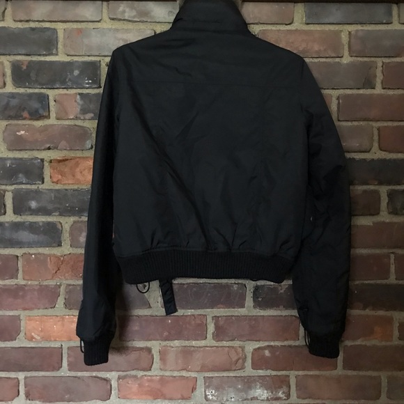 PRADA buckle detailed jacket fur collar pockets -M - Picture 5 of 8